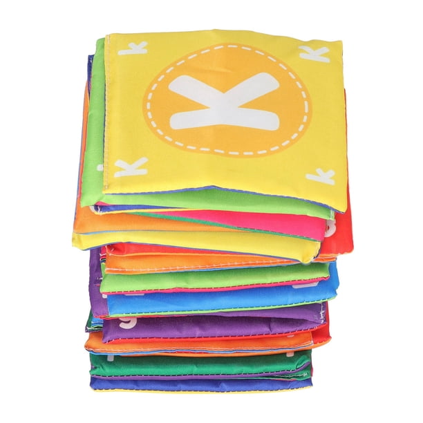 Libro De Tela Para Bebé, Seguro De Usar, 26 Piezas, Tarjetas De Rompecabezas Suaves, Fibra De Poliéster De Costura Fina Con Bolsa De Almacenamiento Para Entretenimiento Diario ANGGREK Vistoso