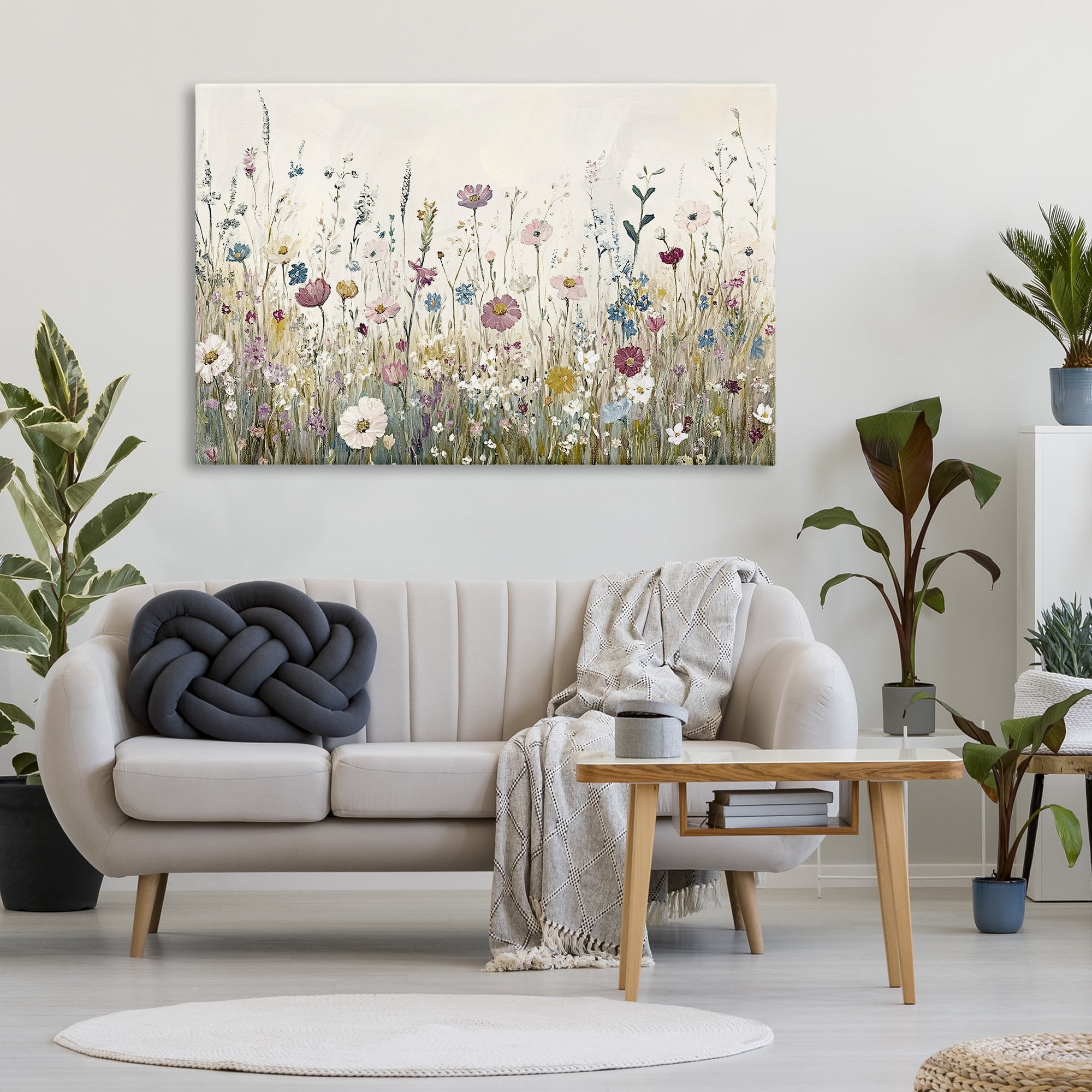 Stupell Industries Spring Blooms Pastoral Meadow Canvas Wall Art, design by Kim Allen