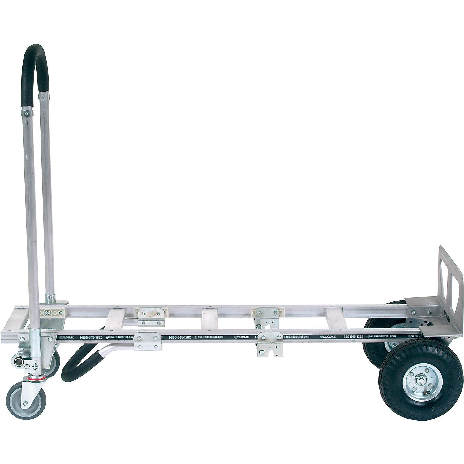 Aluminum 2-in-1 Convertible Hand Truck with Pneumatic Wheels - Senior