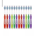 thumbnail image 1 of 12 Pack Aquawhite Twin Guard Medium Bristles Toothbrushes-Colour May Vary, 1 of 3