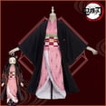 thumbnail image 2 of Nezuko-Disfraz de Demon Slayer para mujer, traje de Anime, No Yaiba Kimetsu, rosa, para Halloween, 2 of 3