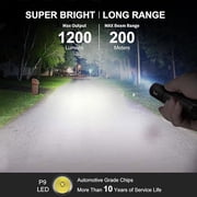 WUBEN L50 Rechargeable Tactical Flashlight 1200 Lumens IP68 Waterproof 5 Modes USB-C Rechargeable EDC Pocket Flashlight for Camping Emergency