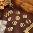 thumbnail image 4 of 12pcs Brass Backplate Washers Golden Flower Shape Flat Washers 1.3 inch Decorative Gasket Classical Furniture Decoration Hardware, 4 of 9