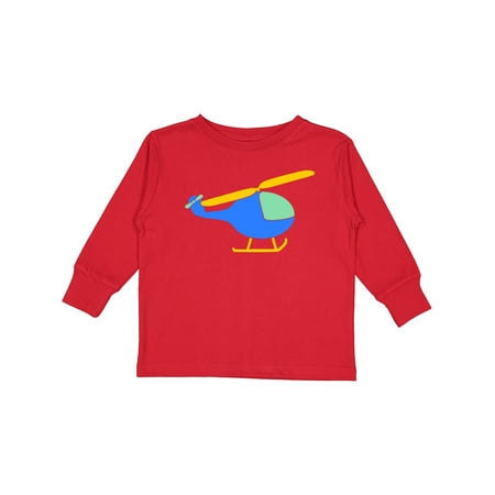 

Inktastic Blue Helicopter Boys or Girls Long Sleeve Toddler T-Shirt