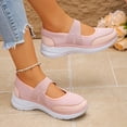 thumbnail image 6 of Miluxas Women's Slip On Loafers Breathable Mesh Flat Shoes with Elastic Strap for Comfortable Walking and Summer Pink 7(39), 6 of 9