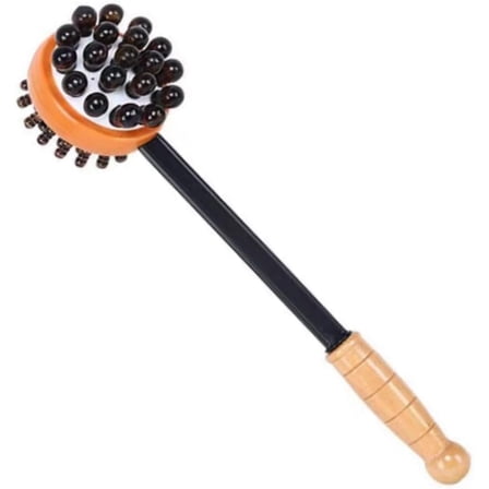 Beating Massage Hammer, Lymphatic Drainage Meridians Back Wooden Knock Massager, Handheld Body Deep Tissue Massage Tools Stick, Manual Trigger Pressure Point Massage Tool for Neck, Leg, Waist