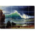 thumbnail image 1 of Ceramic Tile Mural-Albert Bierstadt Waterfront Painting 34. 25.5" w x 17" h using (24) 4.25 x 4.25 ceramic tiles, 1 of 3