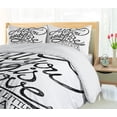 thumbnail image 5 of Ambesonne Black and White Duvet Cover Sets, Word, 2-King, White Black, 5 of 7