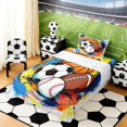 thumbnail image 3 of Erosebridal Color Splash Balls Twin Sheet Sets, Sport Bedding for Boys and Girls, 3pcs, 1 Flat Sheet, 1 Fitted Sheet and 1 Pillowcase, 3 of 6