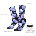 thumbnail image 2 of Yiaed blue Skull flower Print Great elasticity Crew Socks Sports socks for Men and Women, 2 of 5