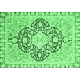 thumbnail image 1 of Ahgly Company Indoor Rectangle Geometric Emerald Green Traditional Area Rugs, 7' x 9', 1 of 4