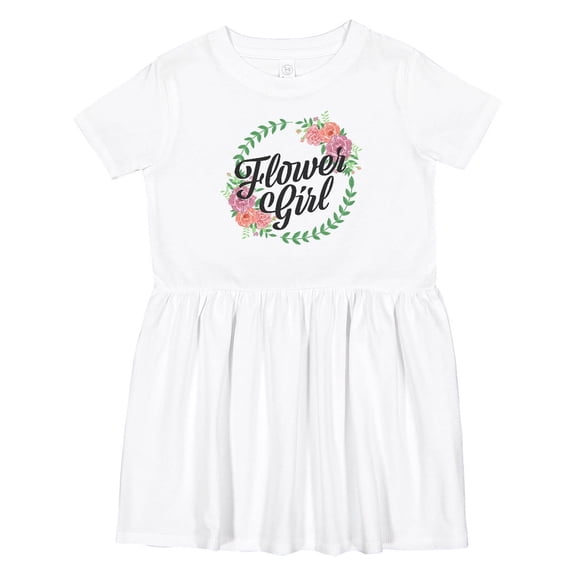 Inktastic Flower Girl with Flower Circle Girls Toddler Dress