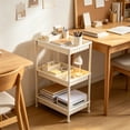 thumbnail image 5 of Eolstice Freestanding White 3-Tier Plastic Storage Shelf, Multipurpose Organizer Rack, Indoor Household Kitchen Bathroom Utility Storage Unit, 5 of 6