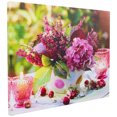 thumbnail image 3 of Northlight LED Lighted Candles and Pink Flower Arrangement Canvas Wall Art - 15.75" x 11.75", 3 of 9