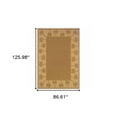 thumbnail image 2 of HomeRoots 7' x 10' Tan Stain Resistant Indoor Outdoor Area Rug, 2 of 6