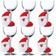 thumbnail image 1 of Copas De Vino De Navidad De 6 Uds., Decoración De Muñeco De Nieve, Alce, Papá Noel, Adornos Navideños Para La Cena De La Mesa Del Hogar Advancent HA044572-02, 1 of 6