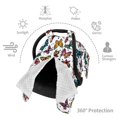 thumbnail image 5 of Daiia Cute Butterfly Pattern Car Seat Cover for Babies, Mom Nursing Covers Breastfeeding Scarf, Multi Use Infant Carseat Canopy for Newborn Carrier/Stroller, 5 of 9