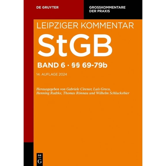 Großkommentare Der Praxis §§ 69-79b, (Hardcover)