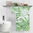 thumbnail image 5 of Monstera Tropical Leaves Cotton Towel Set 2 Piece, 1 Bath Towels 1 Washcloth, Soft Fast Dry Absorbent Face Hand Towel for Bathroom Hotel Gym Spa and Beach, 5 of 7