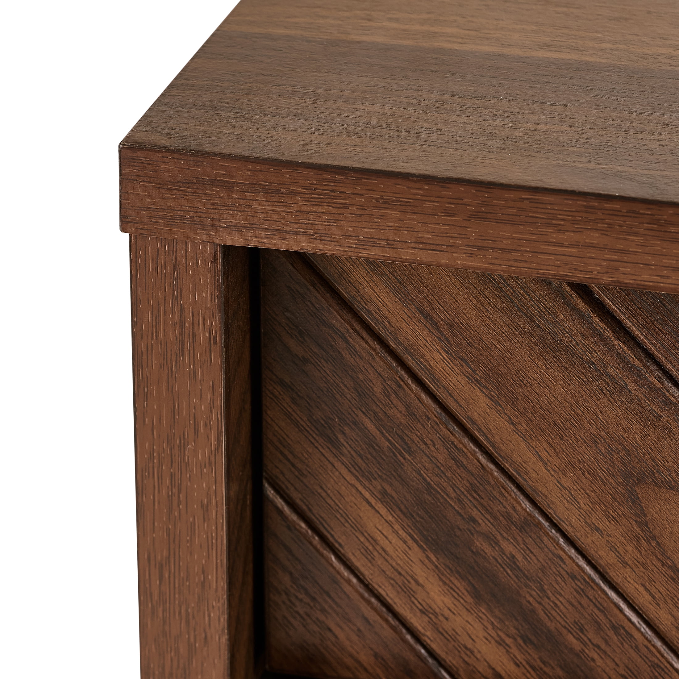 (2 pack) Better Homes & Gardens Wyatt Geo End Table, Walnut Finish