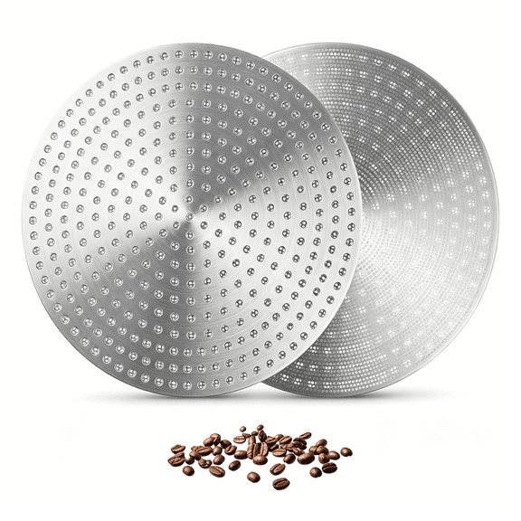 ACDANC 53.4Mm Espresso Puck Screen 2 Pack,Reusable Metal Coffee Filter for Breville 54Mm Portafilter Basket,0.8Mm Thickness Espresso Filter Screen for Espresso Machines