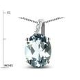thumbnail image 4 of Star K� Oval 8x6 Genuine Aquamarine Journey Pendant Necklace, 4 of 9