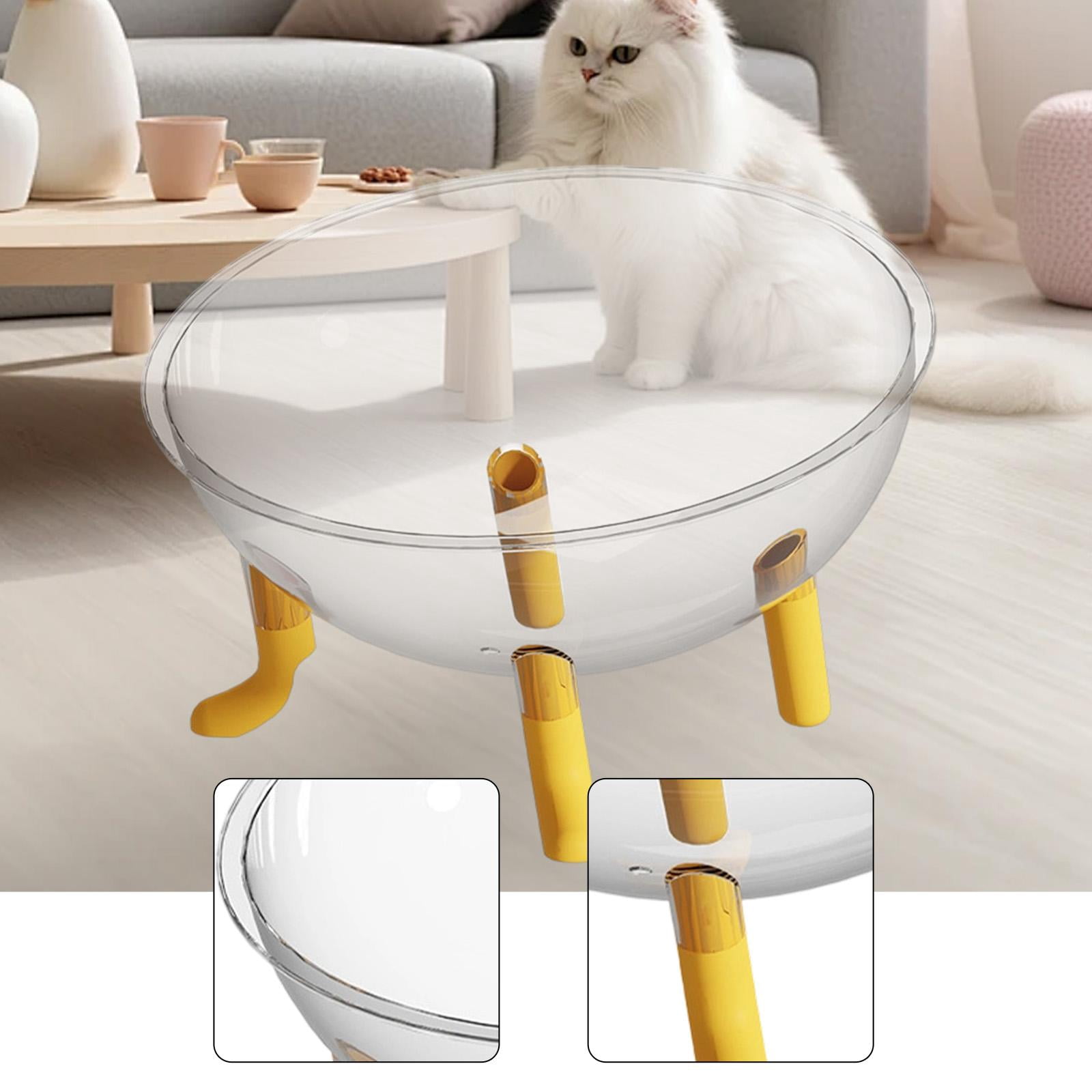 Space Capsule Cat Bed Pet Accessories Acrylic Dome Design All Season Indoor Small Pets Sleeping Nest