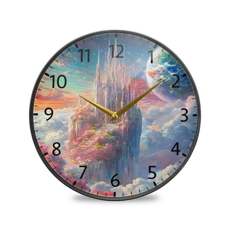 BZSMCE Wall Clock Acrylic Size:9.5*9.5in/11.9*11.9in Shimmering Sanctuary Design Pattern Clock