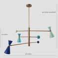 thumbnail image 4 of 3 Light Stilnovo Style Multi Color Shade Sputnik Chandelier Light Fixture, 4 of 5