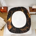 thumbnail image 5 of Castle Fairy Abstract Soccer Boy Girl Full Size Sheets 4-Piece,Sport Gamer Breathable Bed Sheets,Black Orange Lightweight Sheet Sets,Luxury Bedroom Decor, 5 of 7