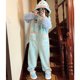 thumbnail image 3 of Sanrio Hanyodon-Pijama de felpa para mujer, ropa de dormir cálida y gruesa, conjuntos de pijama para otoño e invierno, novedad, 3 of 4