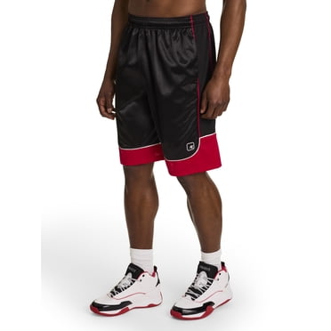 AND1 Men's and Big Men's All Court Colorblock Short, 11" inseam, up to Size 5XL