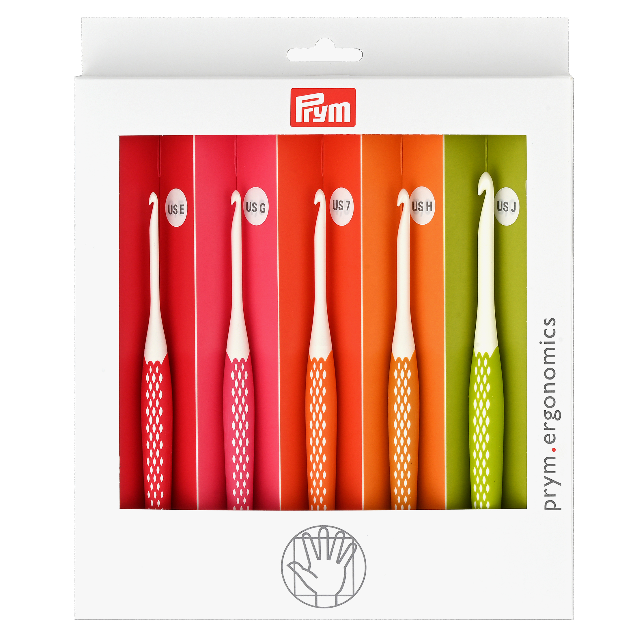 Prym Ergonomics Crochet Hook Set, Small (Sizes E–J) photo 1