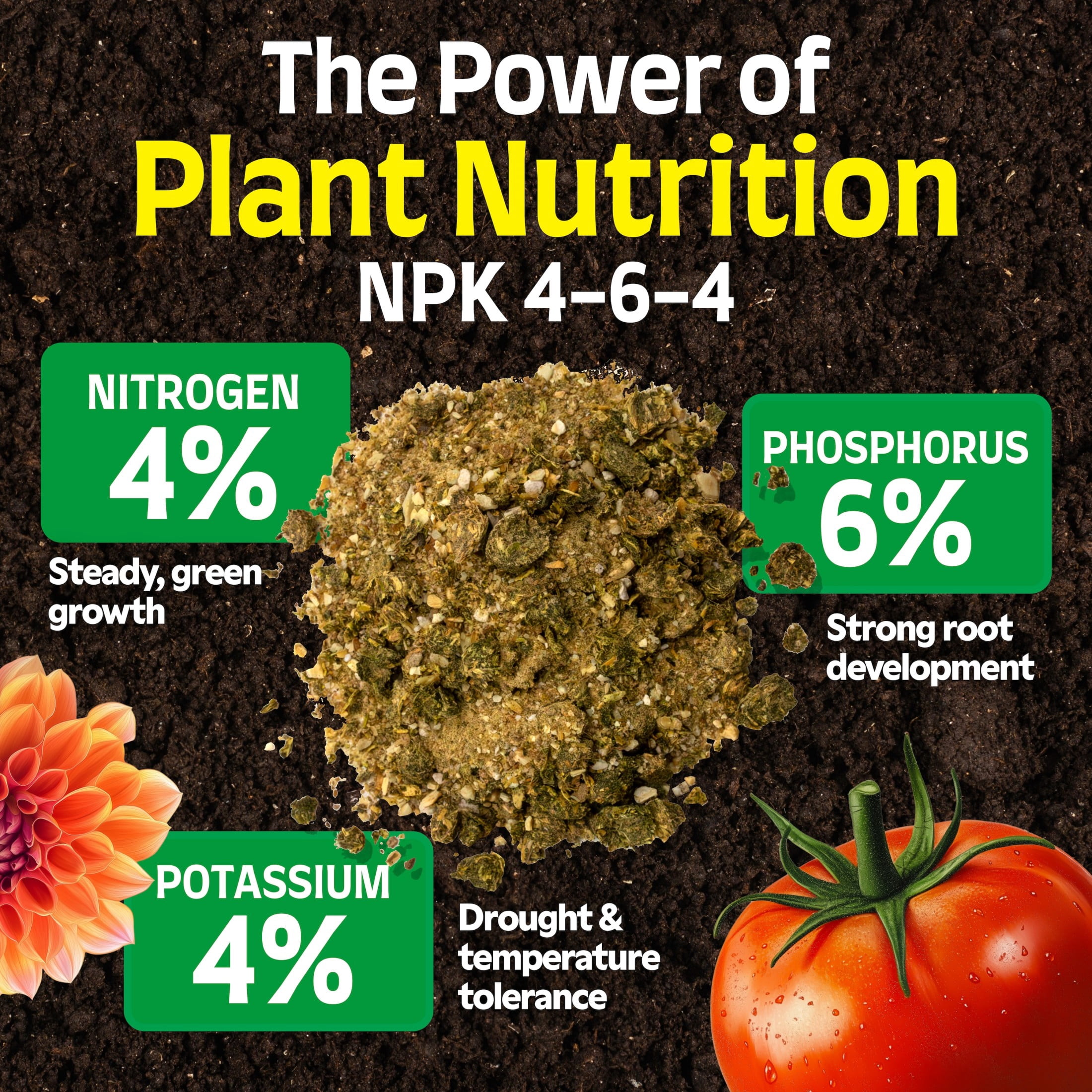 Alaska Fish Fertilizer All Purpose 4-6-4 Plant Food 4lb
