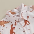 thumbnail image 5 of Toddler Baby Boys Valentine's Day Clothes Short Sleeve Dinosaur Print Shirt and Solid Color Shorts Sets, 5 of 8