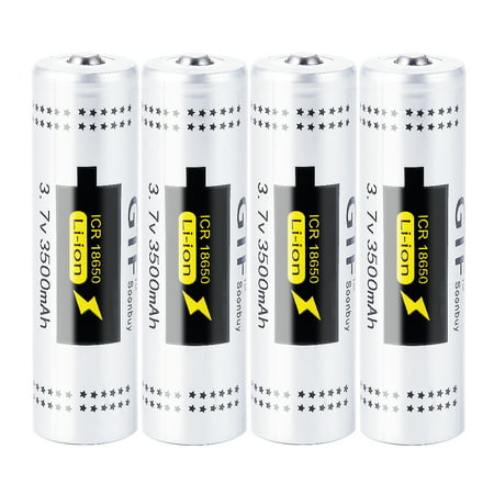 Soonbuy 3.7V 3000mAh 18650 Pre-charged Li-ion Rechargeable Battery For Flashlight Torch Grey