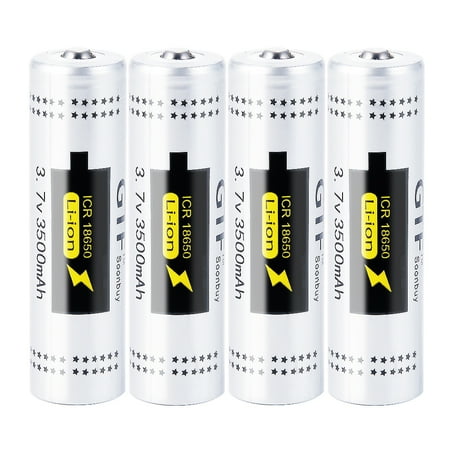 Soonbuy 3.7V 3000mAh 18650 Pre-charged Li-ion Rechargeable Battery For Flashlight Torch Grey (Best 18650 Battery For Flashlight)