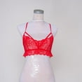 thumbnail image 2 of Bralette de encaje Yuyangstore Crop Tops Rojo, 2 of 8