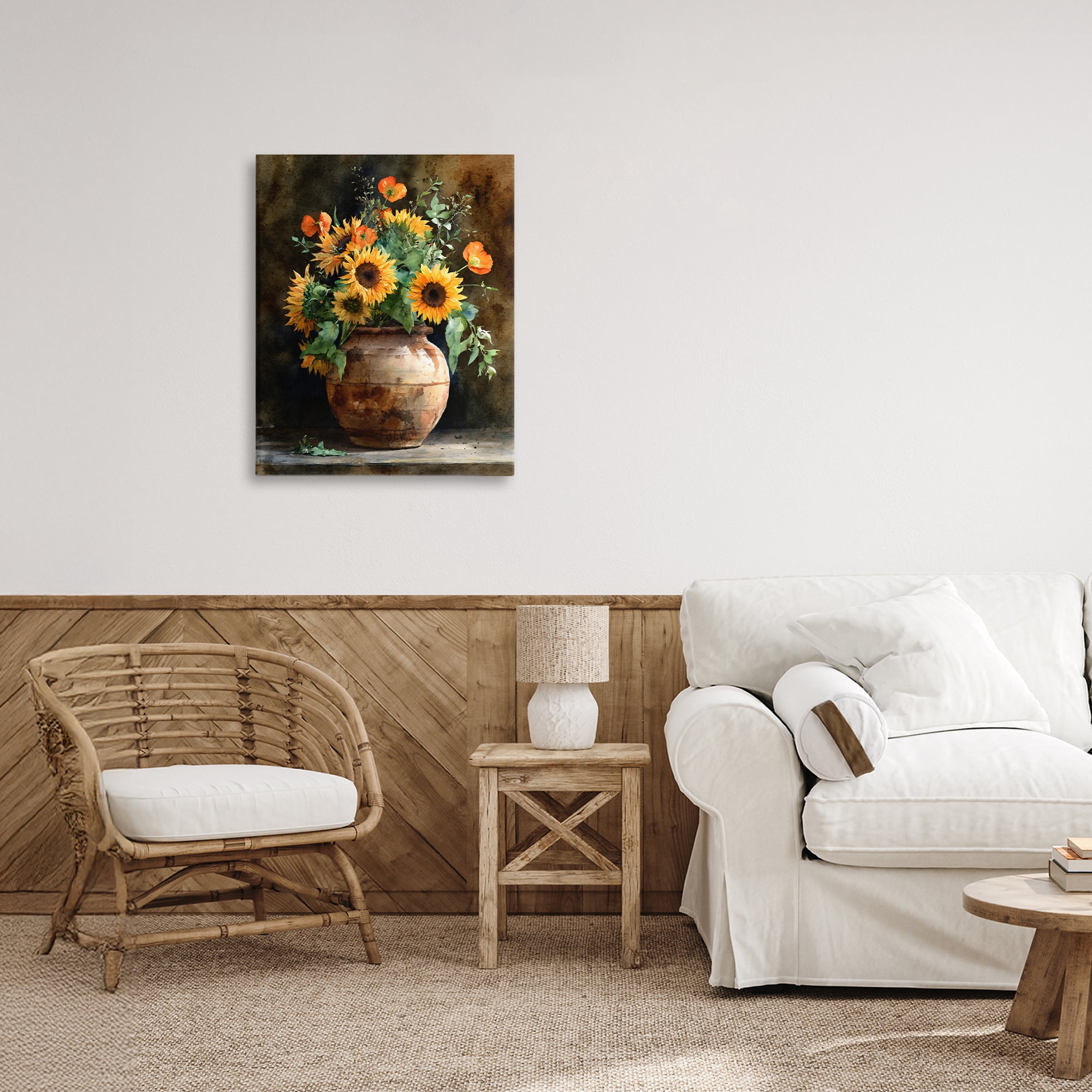 Stupell Industries Rustic Sunflower Display Canvas Wall Art, design by Franklyn Gregory