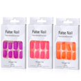 thumbnail image 1 of Uñas postizas fluorescentes Presione sobre las uñas Color Cobertura completa Uñas postizas Uñas artificiales para bricolaje Nail Art Salon Nails para mujeres y niñas, 1 of 8