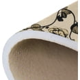 thumbnail image 6 of Coolnut Lightweight Soft Area Rugs 31x20 Inch, Skulls with Flowers Leaves Floor Mat Doormat for for Rooms Entrance Hardwood Floor Living Room 2'7" x 1'8"） Nursery Rugs, 6 of 6