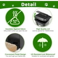thumbnail image 6 of Dog Poop Trash Can Outside with Pooper Scooper and Metal Rake & Tray, 20L/5Gal Dog Waste Trash Can with Lid, Pedal and Removable Inner Waste Bin, Pet Poop Bin with 100 Bags, 6 of 11