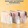 thumbnail image 5 of Clear Leak Proof Travel Bags for Toiletries 3 Pack, Super Soft Waterproof Leak Proof BPA Free, Semi-Clear Toiletry Cosmetic Makeup Bags for Travel, TSA Approved Travel Toiletry Bag With Zipper, 5 of 5