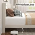 thumbnail image 3 of Jolifa Queen Bed Frame with Wingback Upholstered Headboard,Beige, 3 of 7