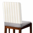 thumbnail image 2 of Cream Striped Chair Back Covers, Removable Chair Covers for Dining Chairs Set of 4, Washable Chairs Slipcovers Back Seat Protector for Wedding Party 19"x20", 2 of 9