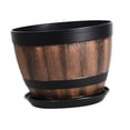 thumbnail image 3 of Maceta, contenedor para plantas, adorno artesanal, regalos, decoración rústica de mesa, maceta, barril, jardineras para patio, jardín interior 45L, 3 of 9