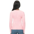 thumbnail image 3 of Felina | Long Sleeve Crew Neck Shirt | Cotton & Modal (Shell Pink, Medium), 3 of 3