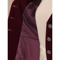 thumbnail image 5 of DARING DIVA Women's Waistcoat Suit Velvet Lapel V Neck Dressy Blazer Vests XL Burgundy, 5 of 5