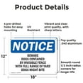 thumbnail image 2 of (2 Pack) OSHA Beware of Dog OSHA Notice Sign 18 Inch X 12 Inch Indoor / Outdoor Rust-Free Aluminum Metal Signs for Workplace, Workshop, and Construction Site, Made in the USA, 2 of 8