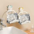 thumbnail image 6 of 6PCS Dish Towels and Dish Cloths Reuseable Dishcloths Sets for Washing Dishes, Cooking, Baking Size 11" x 11" Ink Wash Style Roses, 6 of 9